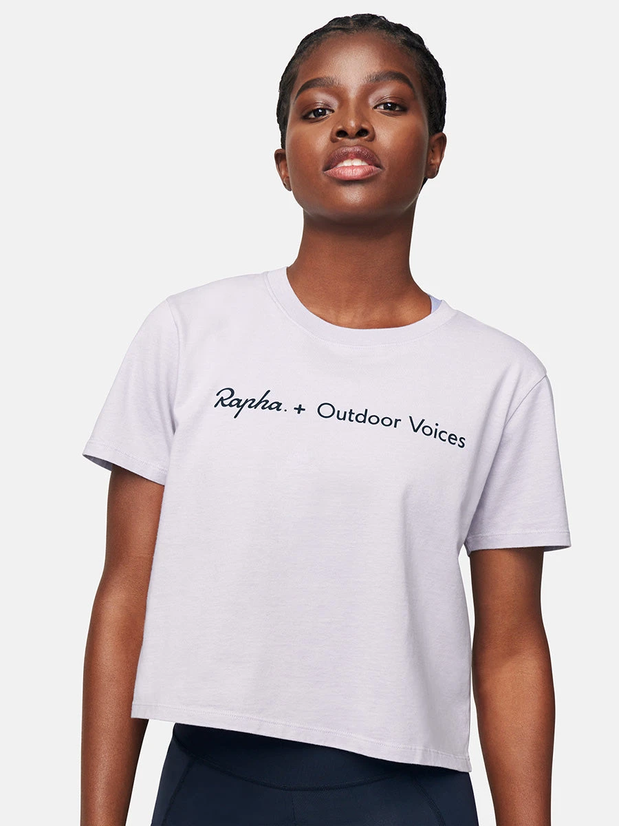 Rapha + Outdoor Voices Cropped T-Shirt 3 Rapha + Outdoor Voices Cropped T-Shirt - Image 3