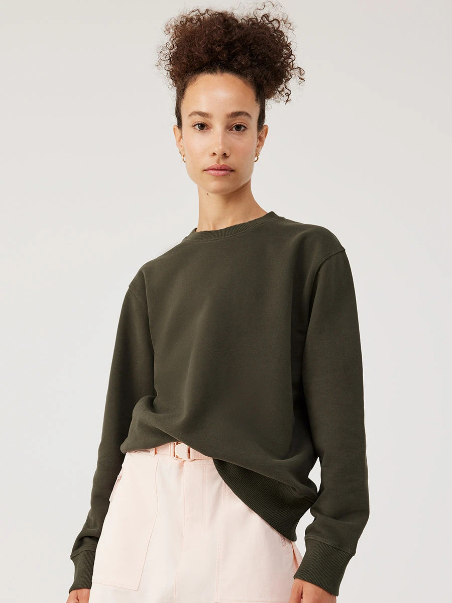 Organic Cotton Terry Crewneck Sweatshirt 2 Organic Cotton Terry Crewneck Sweatshirt - Image 2