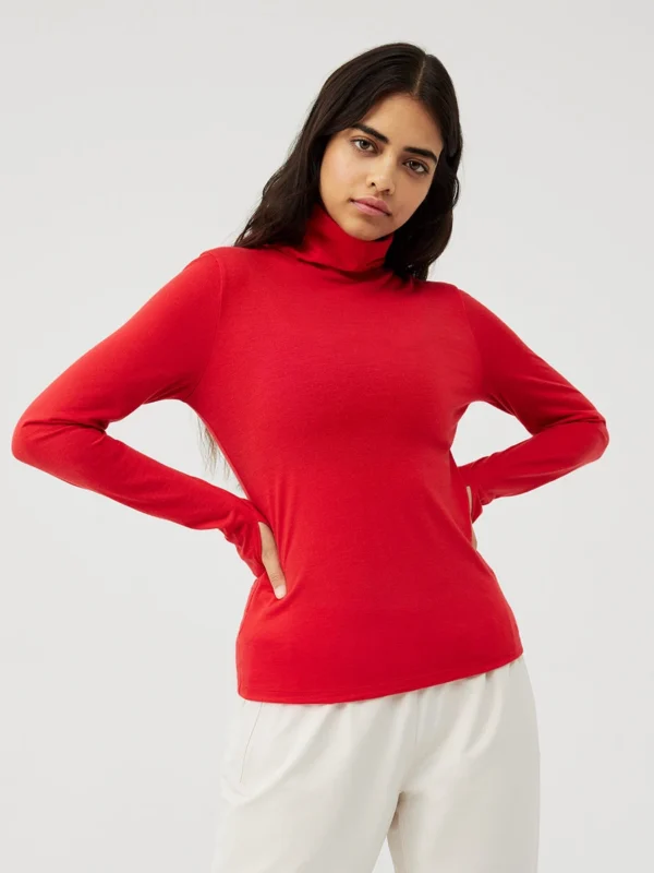 New Products 11 New Products -Kora Fashion Shop W302045 MNW SWY Merino Wool Turtleneck Strawberry 062 cdbYhQI