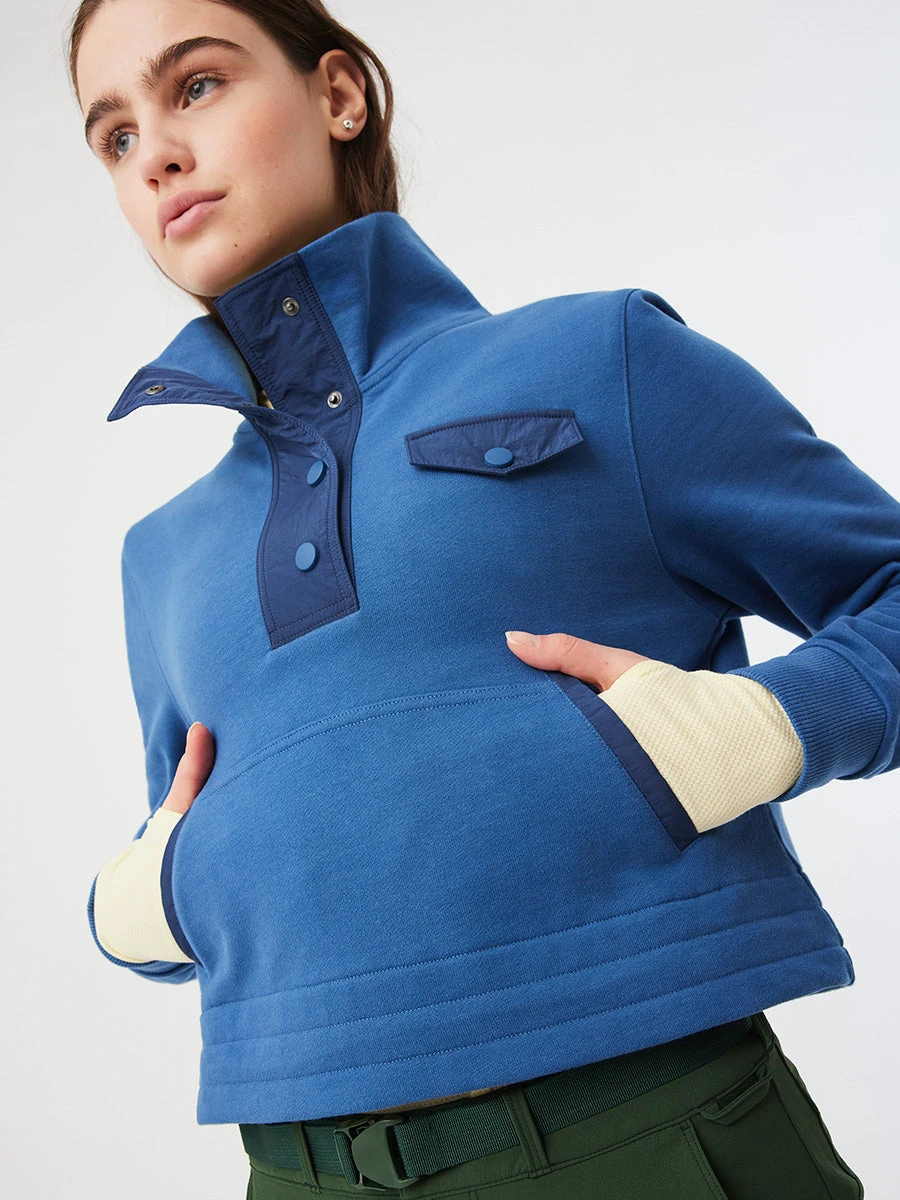 Organic Cotton Terry Snap Sweatshirt 2 Organic Cotton Terry Snap Sweatshirt - Image 2